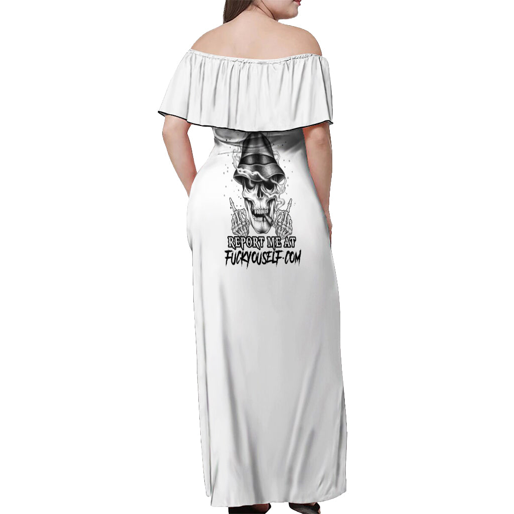 Don't Like My Attitude Off Shoulder Maxi Dress - Wonder Print Shop