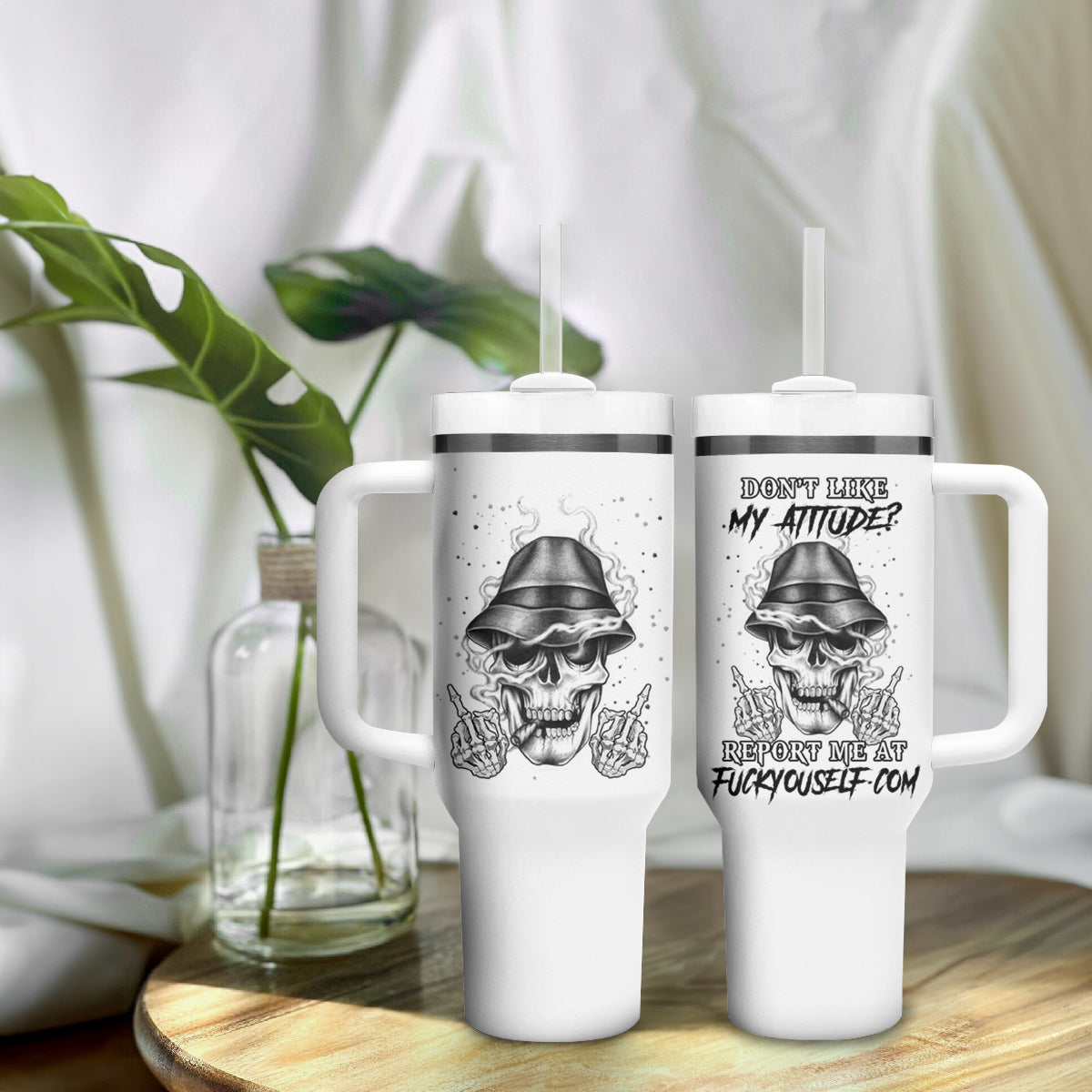 Don't Like My Attitude Tumbler With Handle - Wonder Print Shop