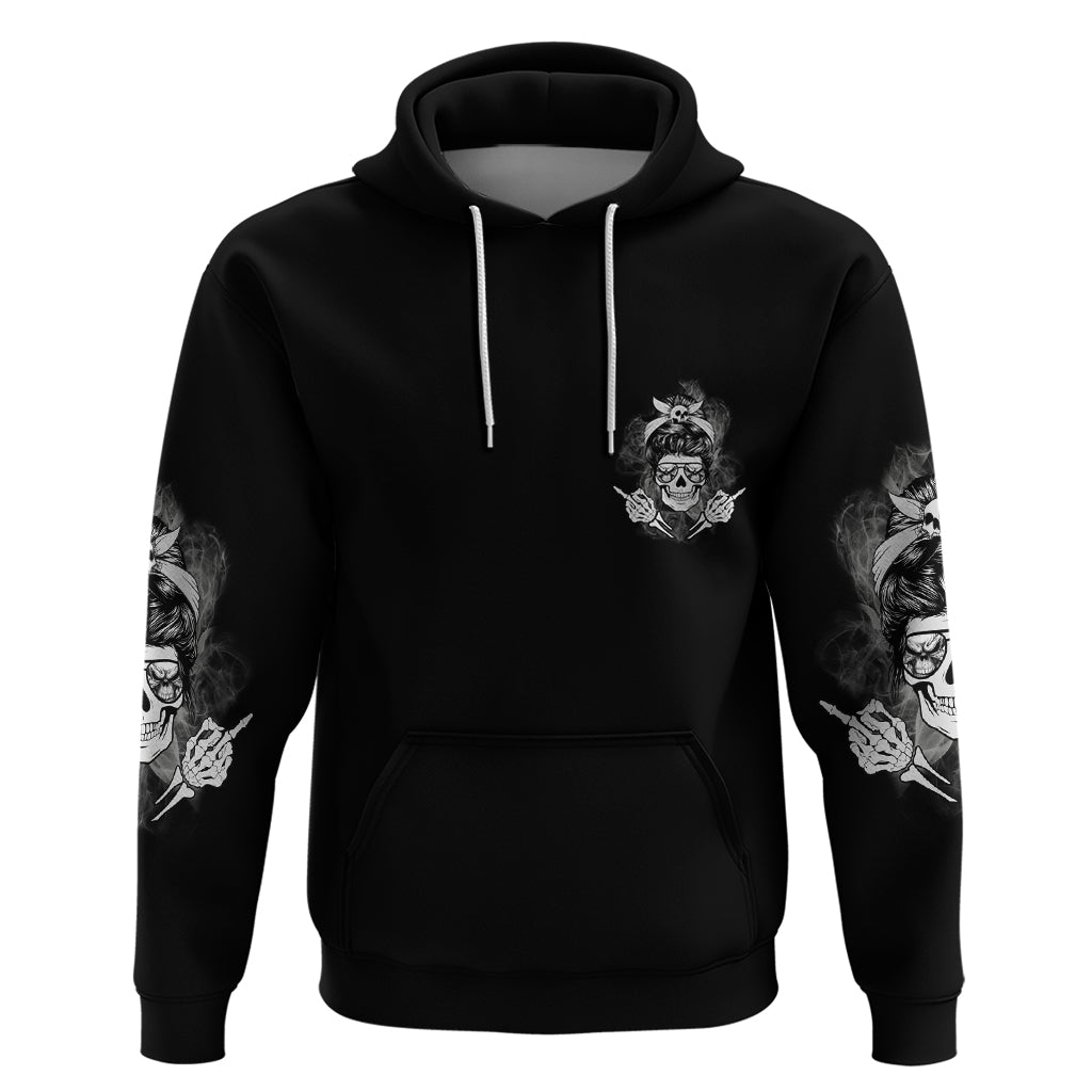 I Do What I Want Skull Black And White Hoodie - Wonder Print Shop