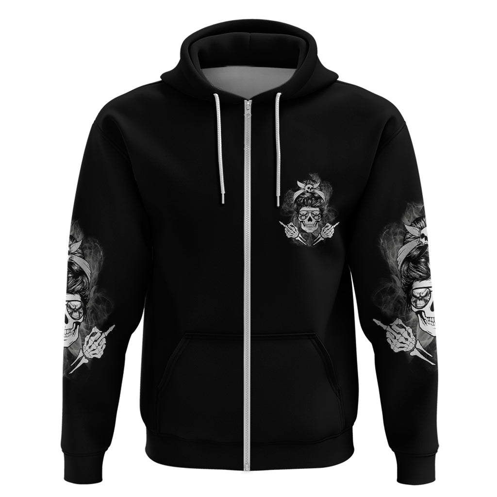 I Do What I Want Skull Black And White Hoodie - Wonder Print Shop