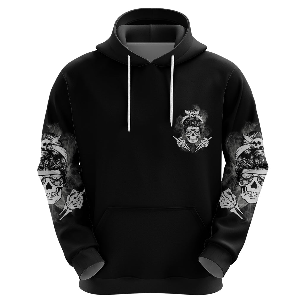 I Do What I Want Skull Black And White Hoodie - Wonder Print Shop