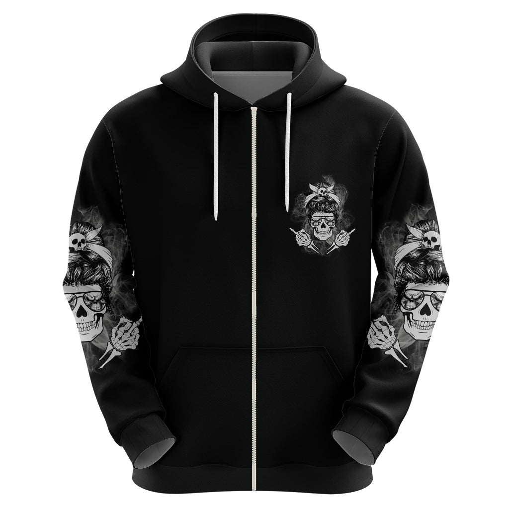 I Do What I Want Skull Black And White Hoodie - Wonder Print Shop