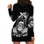 I Do What I Want Skull Black And White Hoodie Dress - Wonder Print Shop