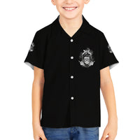 I Do What I Want Skull Black And White Kid Hawaiian Shirt - Wonder Print Shop