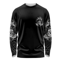 I Do What I Want Skull Black And White Long Sleeve Shirt - Wonder Print Shop