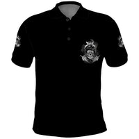 I Do What I Want Skull Black And White Polo Shirt - Wonder Print Shop