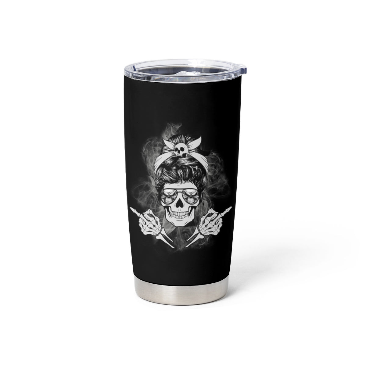 I Do What I Want Skull Black And White Tumbler Cup - Wonder Print Shop