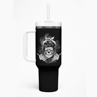 I Do What I Want Skull Black And White Tumbler With Handle - Wonder Print Shop