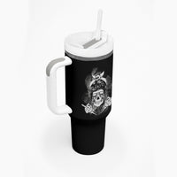 I Do What I Want Skull Black And White Tumbler With Handle - Wonder Print Shop