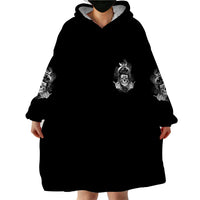 I Do What I Want Skull Black And White Wearable Blanket Hoodie - Wonder Print Shop