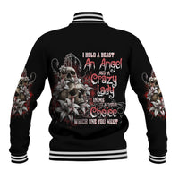 I Hold A Beast An Angel And A Crazy Lady In Me Baseball Jacket - Wonder Print Shop