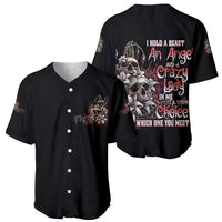 I Hold A Beast An Angel And A Crazy Lady In Me Baseball Jersey - Wonder Print Shop