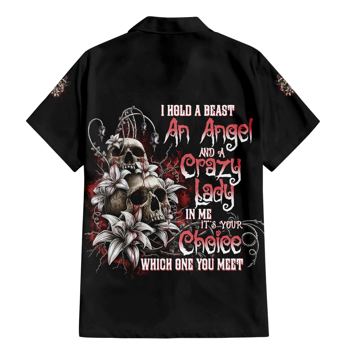 I Hold A Beast An Angel And A Crazy Lady In Me Family Matching Mermaid Dress and Hawaiian Shirt - Wonder Print Shop