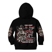 I Hold A Beast An Angel And A Crazy Lady In Me Kid Hoodie - Wonder Print Shop