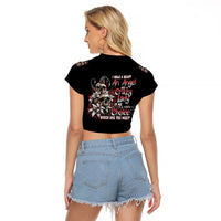 I Hold A Beast An Angel And A Crazy Lady In Me Raglan Cropped T Shirt - Wonder Print Shop