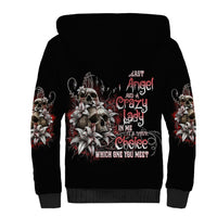 I Hold A Beast An Angel And A Crazy Lady In Me Sherpa Hoodie - Wonder Print Shop