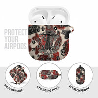 Sacred Heritage AirPods Case African Abstract Baobab Tree, Ethnic Symbols, and Red-Black Pattern - Wonder Print Shop
