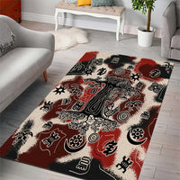 Sacred Heritage Area Rug African Abstract Baobab Tree, Ethnic Symbols, and Red-Black Pattern - Wonder Print Shop
