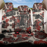 Sacred Heritage Back Car Seat Cover African Abstract Baobab Tree, Ethnic Symbols, and Red-Black Pattern - Wonder Print Shop