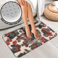 Sacred Heritage Bathroom Set African Abstract Baobab Tree, Ethnic Symbols, and Red-Black Pattern - Wonder Print Shop