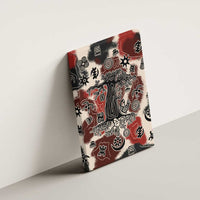 Sacred Heritage Canvas Wall Art African Abstract Baobab Tree, Ethnic Symbols, and Red-Black Pattern - Wonder Print Shop