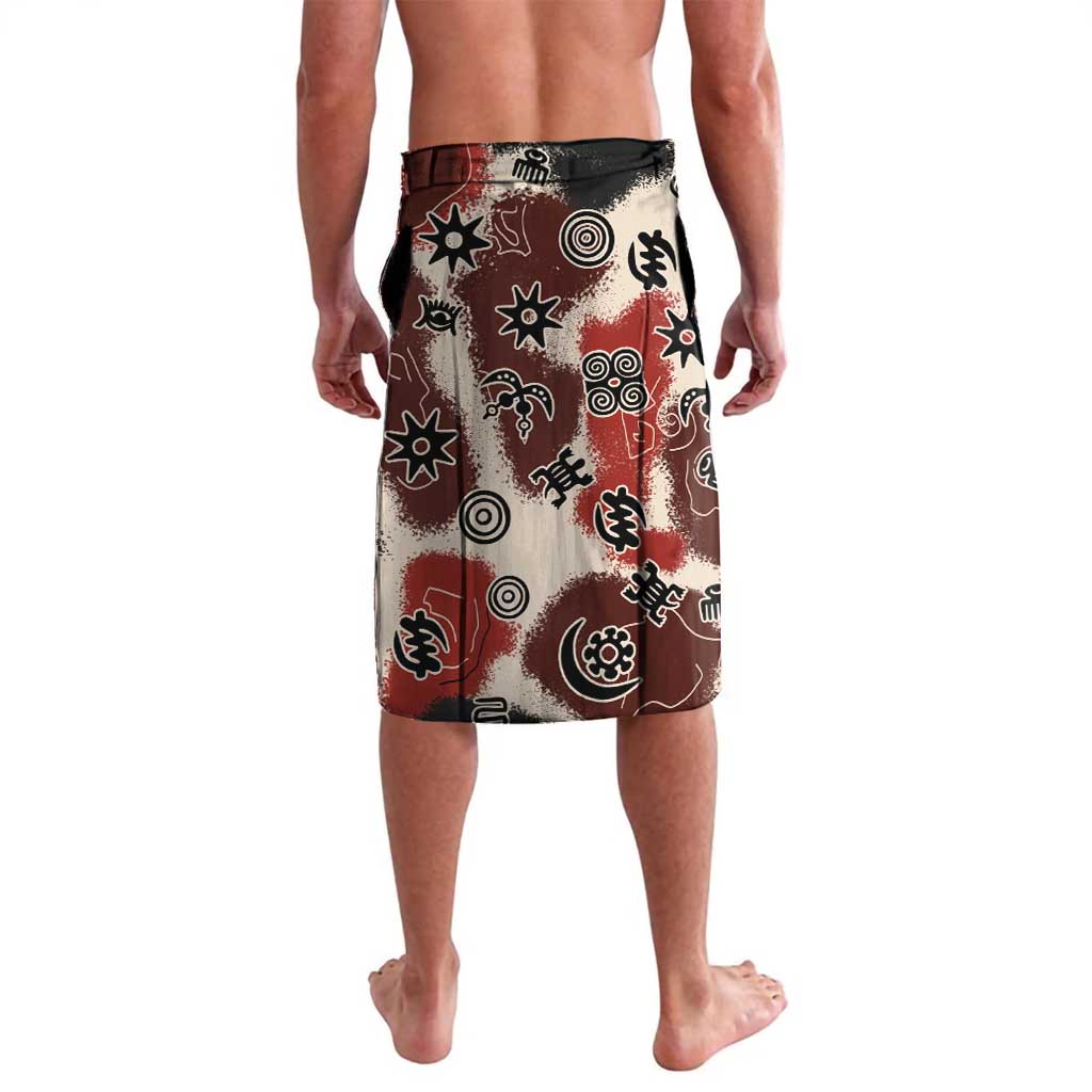 Sacred Heritage Lavalava African Abstract Baobab Tree, Ethnic Symbols, and Red-Black Pattern - Wonder Print Shop