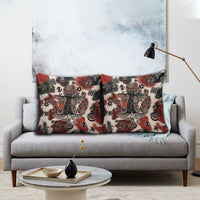 Sacred Heritage Pillow Cover African Abstract Baobab Tree, Ethnic Symbols, and Red-Black Pattern - Wonder Print Shop