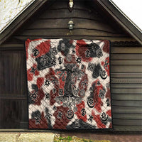 Sacred Heritage Quilt African Abstract Baobab Tree, Ethnic Symbols, and Red-Black Pattern - Wonder Print Shop