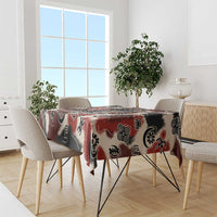 Sacred Heritage Tablecloth African Abstract Baobab Tree, Ethnic Symbols, and Red-Black Pattern - Wonder Print Shop