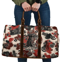 Sacred Heritage Travel Bag African Abstract Baobab Tree, Ethnic Symbols, and Red-Black Pattern - Wonder Print Shop