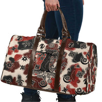 Sacred Heritage Travel Bag African Abstract Baobab Tree, Ethnic Symbols, and Red-Black Pattern - Wonder Print Shop