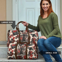 Sacred Heritage Travel Bag African Abstract Baobab Tree, Ethnic Symbols, and Red-Black Pattern - Wonder Print Shop