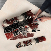 Sacred Heritage Umbrella African Abstract Baobab Tree, Ethnic Symbols, and Red-Black Pattern - Wonder Print Shop