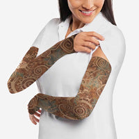 We Carry The Wisdom Arm Sleeves African Ancient Symbols, Earthy Tones, and Ancestral Wisdom Quote - Wonder Print Shop