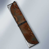 We Carry The Wisdom Auto Sun Shade African Ancient Symbols, Earthy Tones, and Ancestral Wisdom Quote - Wonder Print Shop