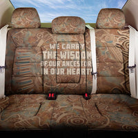 We Carry The Wisdom Back Car Seat Cover African Ancient Symbols, Earthy Tones, and Ancestral Wisdom Quote - Wonder Print Shop