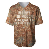 We Carry The Wisdom Baseball Jersey African Ancient Symbols, Earthy Tones, and Ancestral Wisdom Quote - Wonder Print Shop