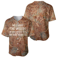We Carry The Wisdom Baseball Jersey African Ancient Symbols, Earthy Tones, and Ancestral Wisdom Quote - Wonder Print Shop