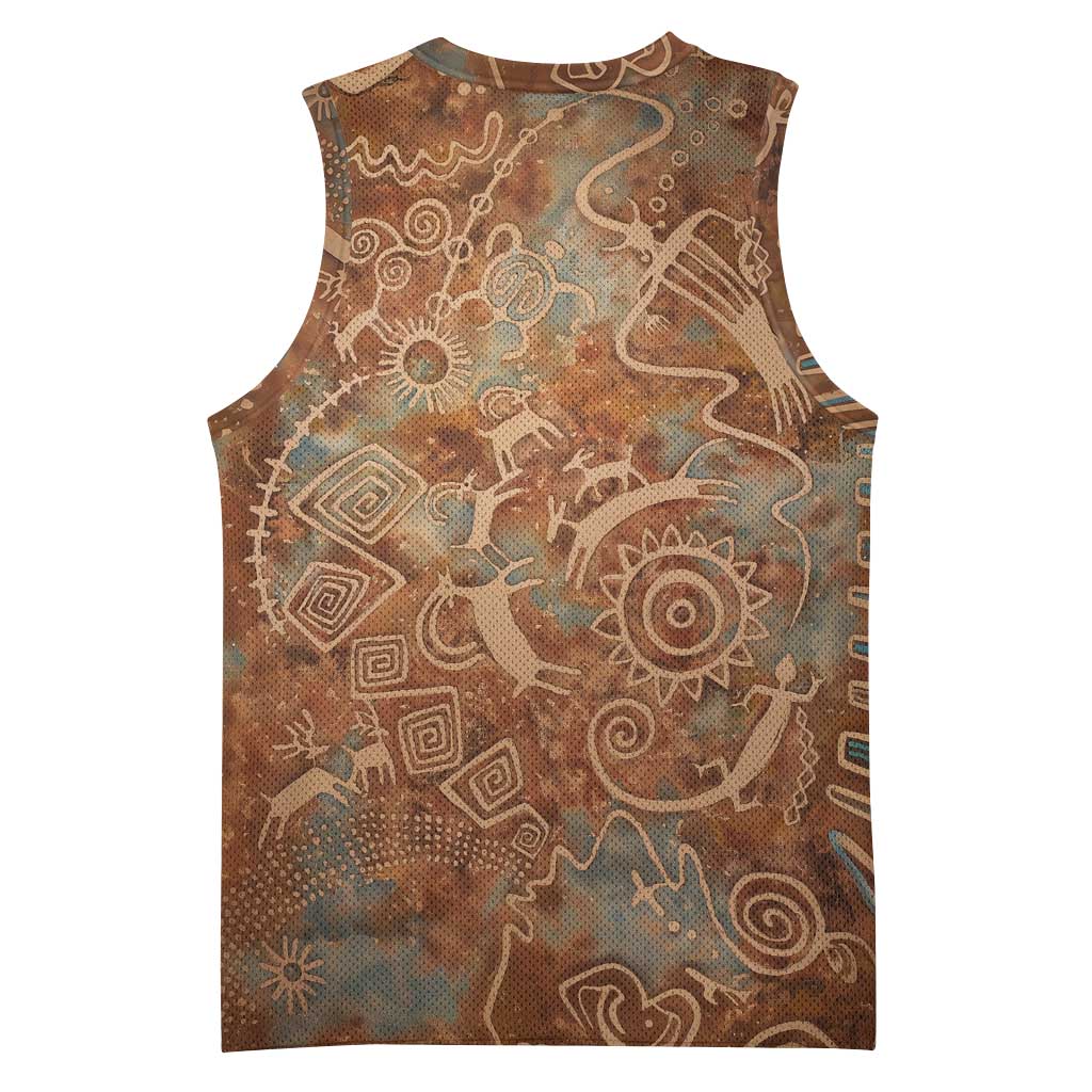 We Carry The Wisdom Basketball Jersey African Ancient Symbols, Earthy Tones, and Ancestral Wisdom Quote - Wonder Print Shop