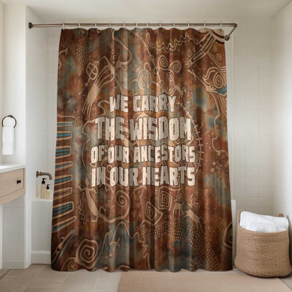 We Carry The Wisdom Bathroom Set African Ancient Symbols, Earthy Tones, and Ancestral Wisdom Quote - Wonder Print Shop