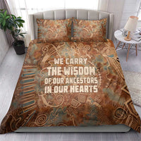 We Carry The Wisdom Bedding Set African Ancient Symbols, Earthy Tones, and Ancestral Wisdom Quote - Wonder Print Shop