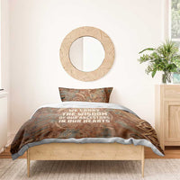We Carry The Wisdom Bedding Set African Ancient Symbols, Earthy Tones, and Ancestral Wisdom Quote - Wonder Print Shop