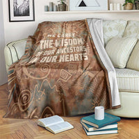 We Carry The Wisdom Blanket African Ancient Symbols, Earthy Tones, and Ancestral Wisdom Quote - Wonder Print Shop