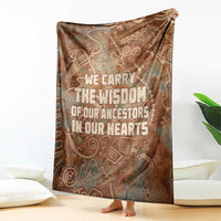 We Carry The Wisdom Blanket African Ancient Symbols, Earthy Tones, and Ancestral Wisdom Quote - Wonder Print Shop