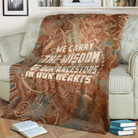 We Carry The Wisdom Blanket African Ancient Symbols, Earthy Tones, and Ancestral Wisdom Quote - Wonder Print Shop