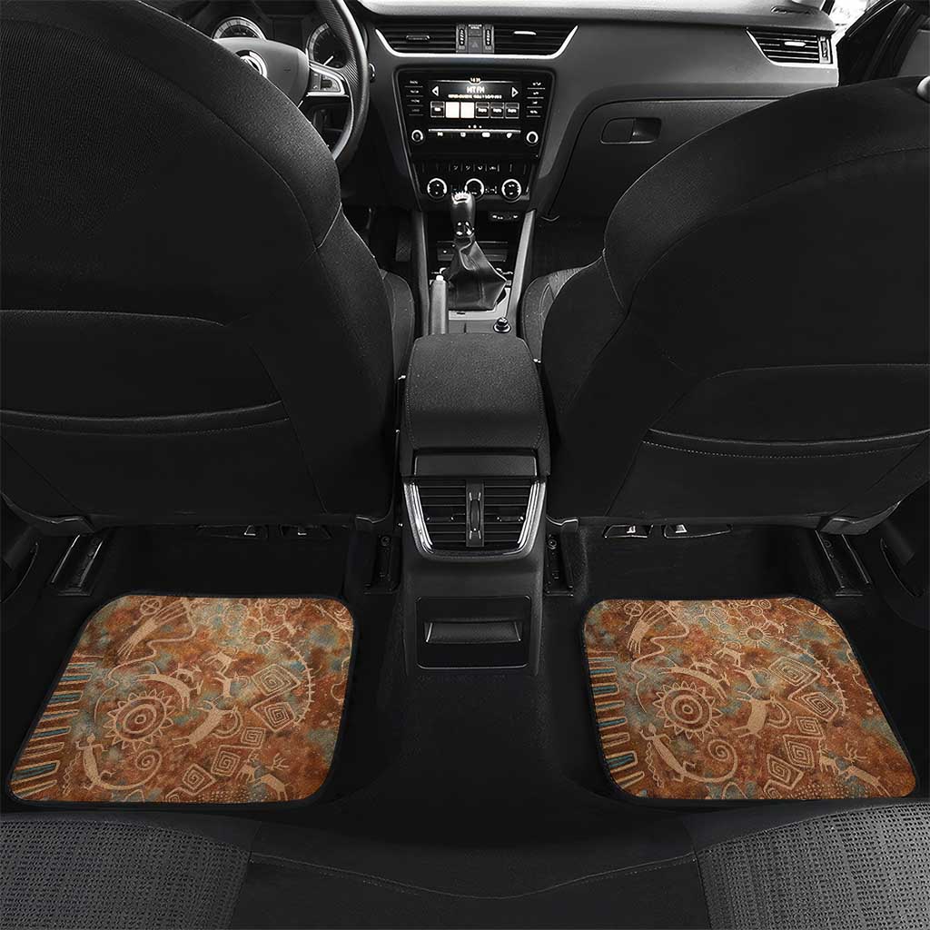 We Carry The Wisdom Car Mats African Ancient Symbols, Earthy Tones, and Ancestral Wisdom Quote - Wonder Print Shop