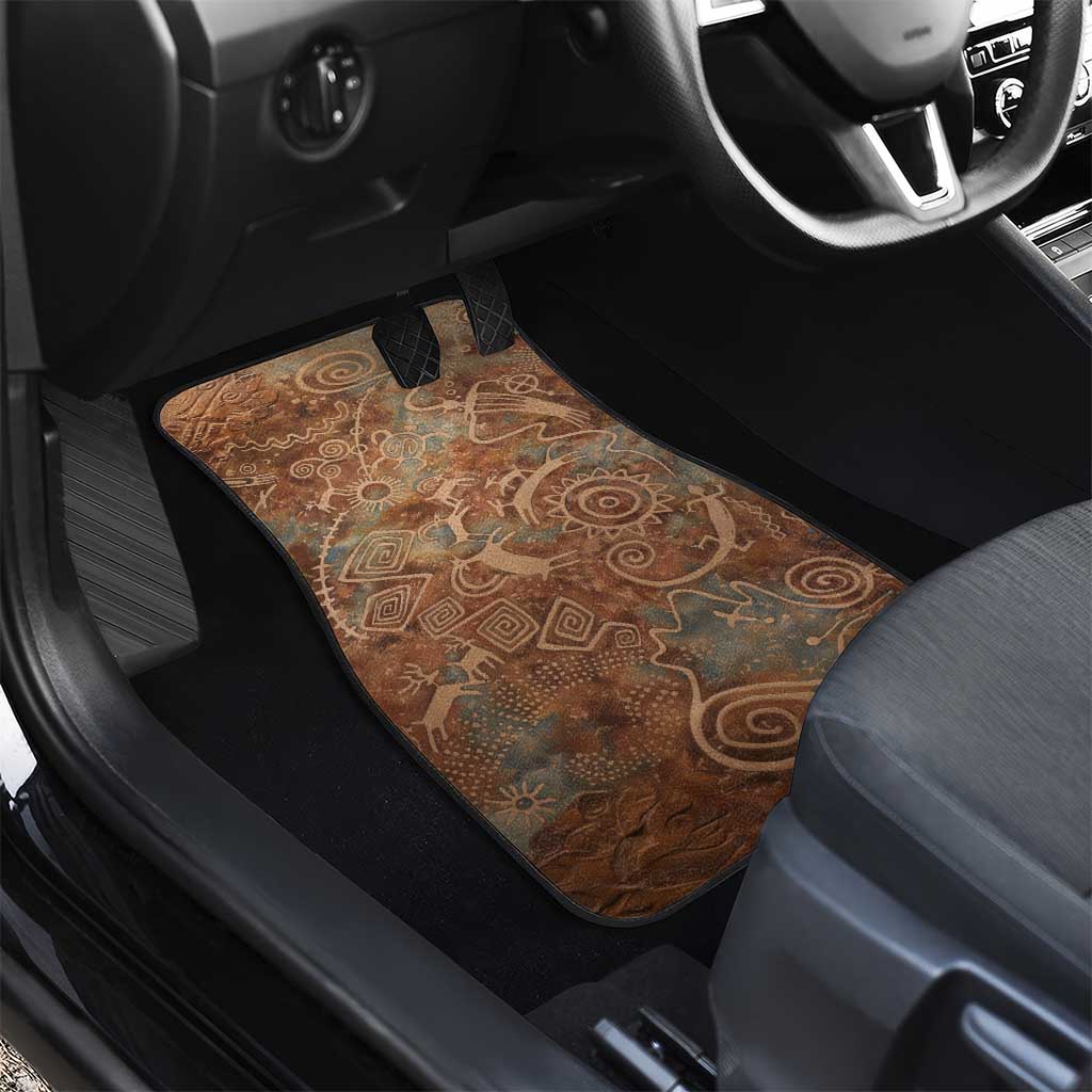 We Carry The Wisdom Car Mats African Ancient Symbols, Earthy Tones, and Ancestral Wisdom Quote - Wonder Print Shop