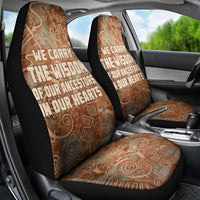 We Carry The Wisdom Car Seat Cover African Ancient Symbols, Earthy Tones, and Ancestral Wisdom Quote - Wonder Print Shop