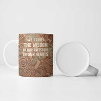 We Carry The Wisdom Ceramic Mug African Ancient Symbols, Earthy Tones, and Ancestral Wisdom Quote - Wonder Print Shop