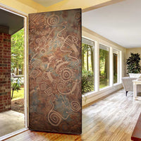 We Carry The Wisdom Door Cover African Ancient Symbols, Earthy Tones, and Ancestral Wisdom Quote - undefined